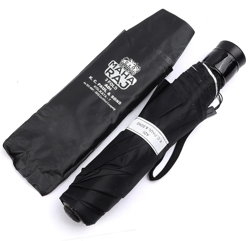 K.C. PAUL & SONS Maharaj 3-Fold UV Coated Umbrella