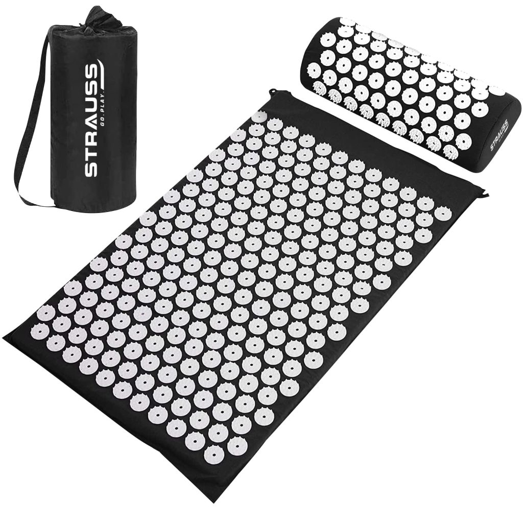STRAUSS Pain Relief Acupressure Exercise Mat with Pillow